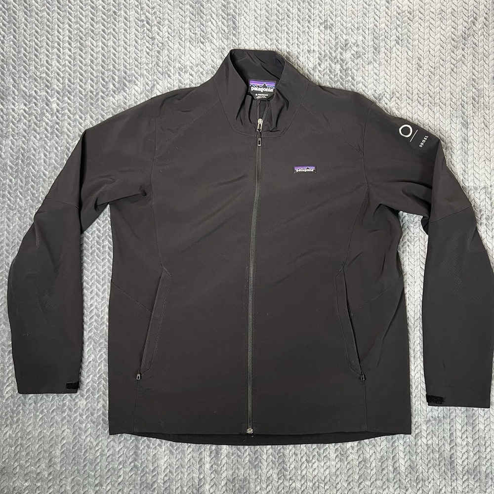 Patagonia Jacket Men's Size XL Azde Black Full Zip Softshell Mesh Lined